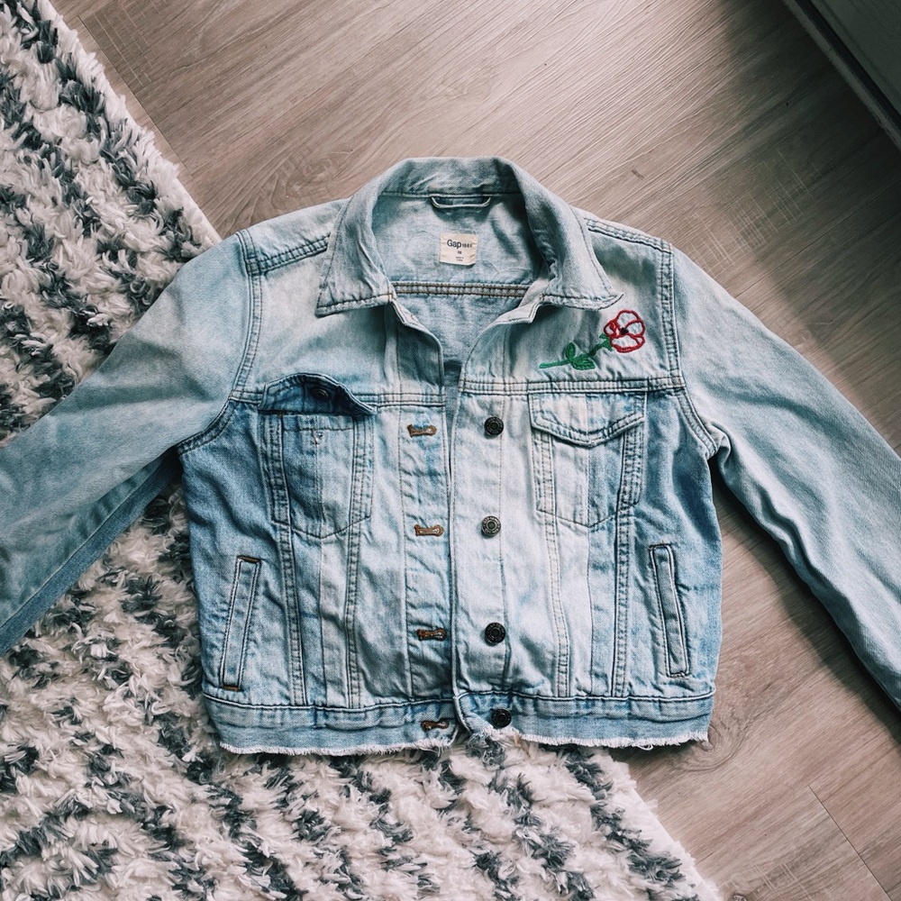 Gap Denim Jacket with Embroidered Details
